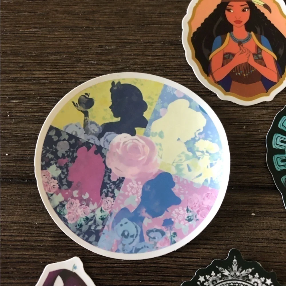 Set of 6 Disney princess stickers